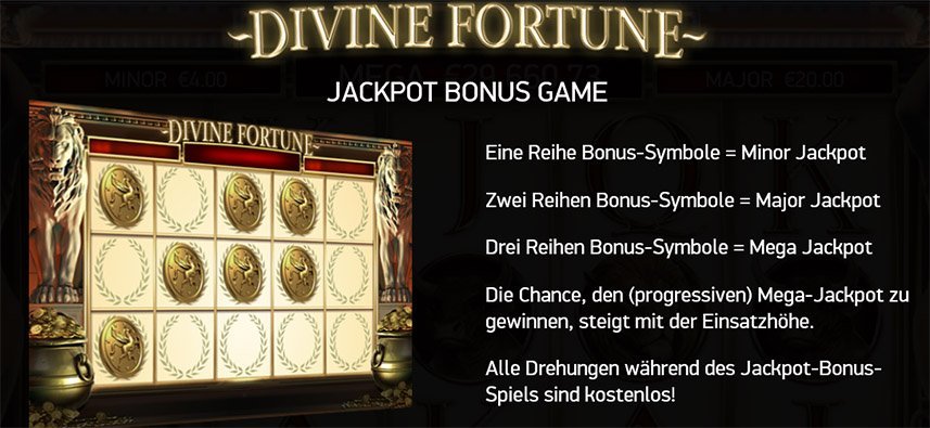 Divine Fortune - Progressiver Jackpot