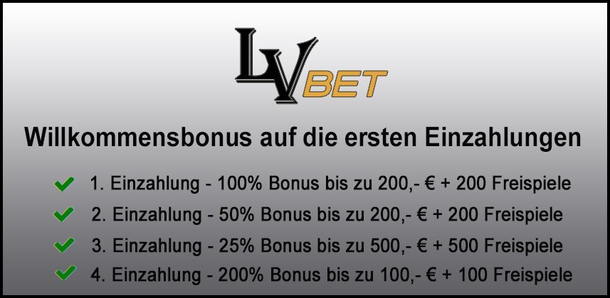 LV Bet Casino Willkommensbonus
