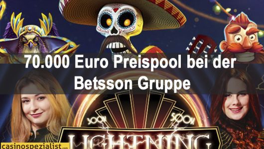 70.000 Euro Preispool bei der Betsson Gruppe