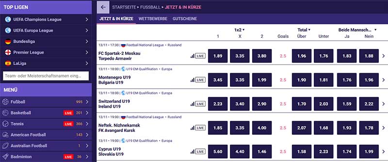 Gambola-Sportwetten