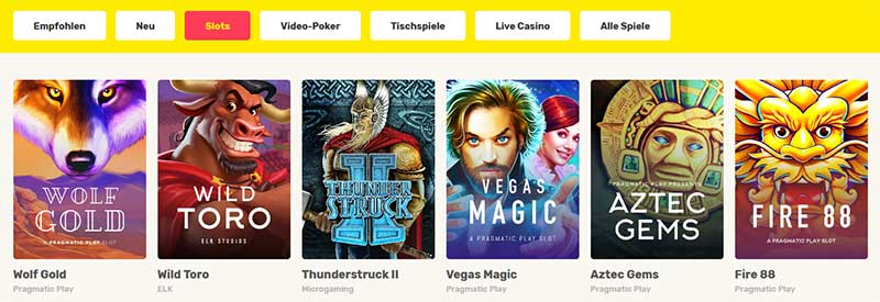 Just-Spin-Casino-Spieleangebot