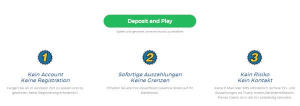 anmeldung pronto casino test