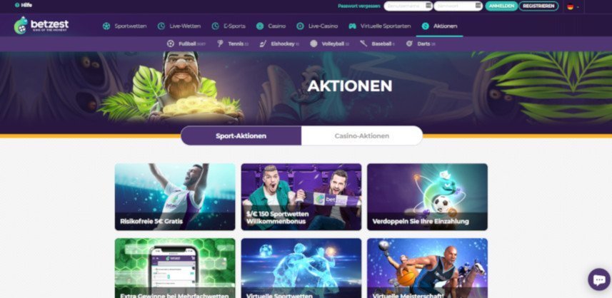 Betzest Online Casino aktionen screenshot