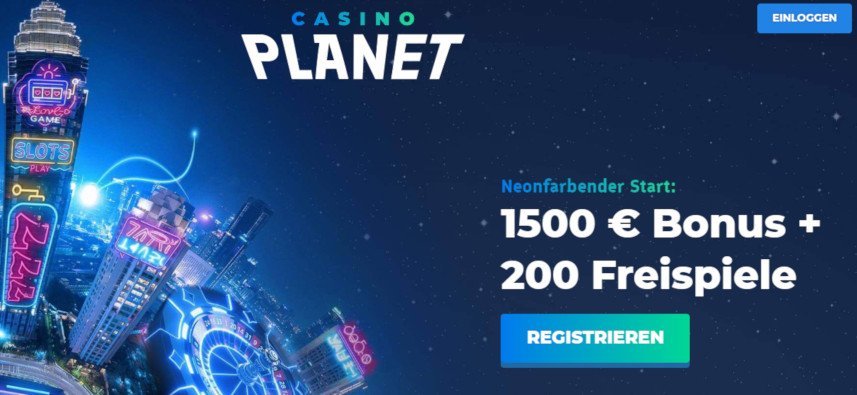 Casino Planet Erfahrungsbericht Homepage