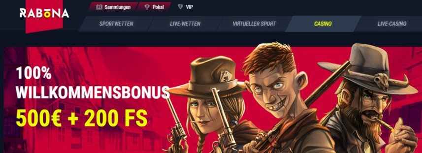 Rabona Online Casino Test Willkommensbonus