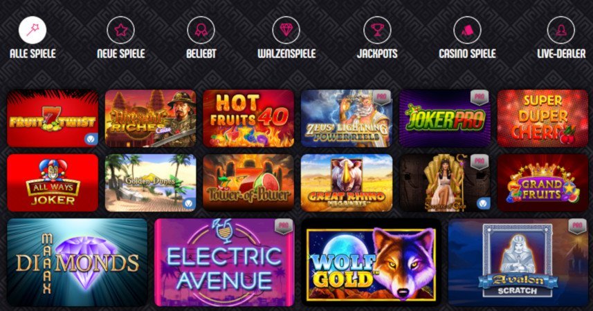 Slotilda Online Casino Spielangebot