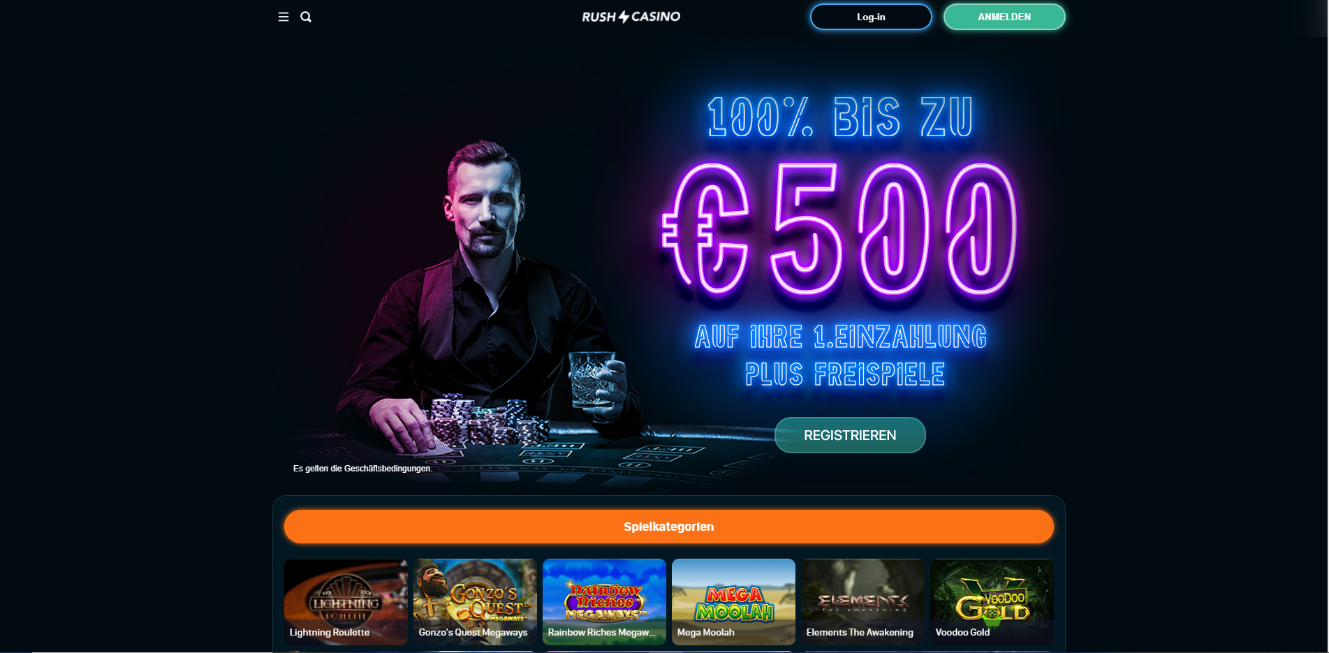 Rush Casino Willkommensbonus