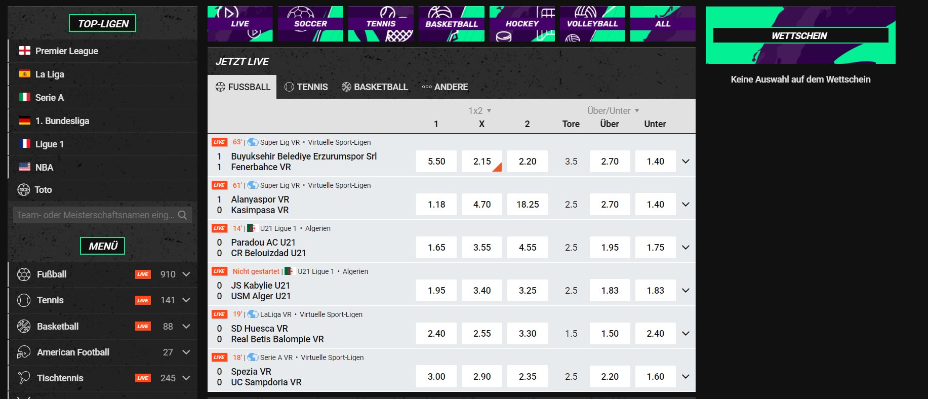 Betinia Sportwetten