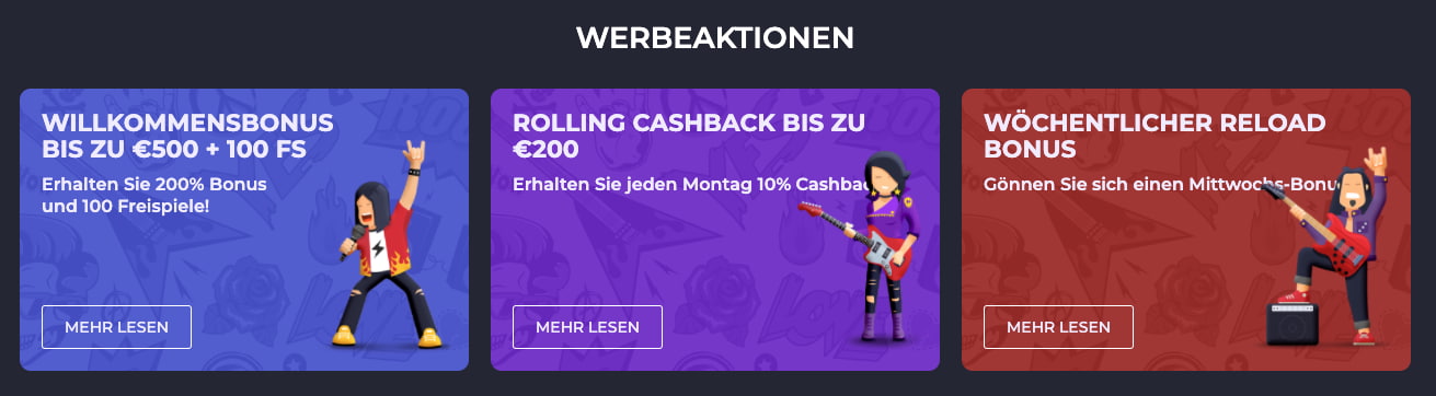 Rolling Slots Werbeaktionen